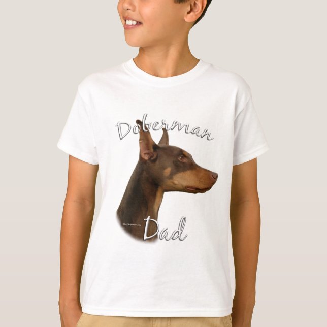Doberman Pinscher (rot) Vater 2 T-Shirt (Vorderseite)