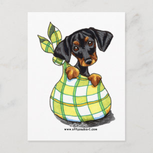 Doberman Pinscher Sack Puppy Postkarte