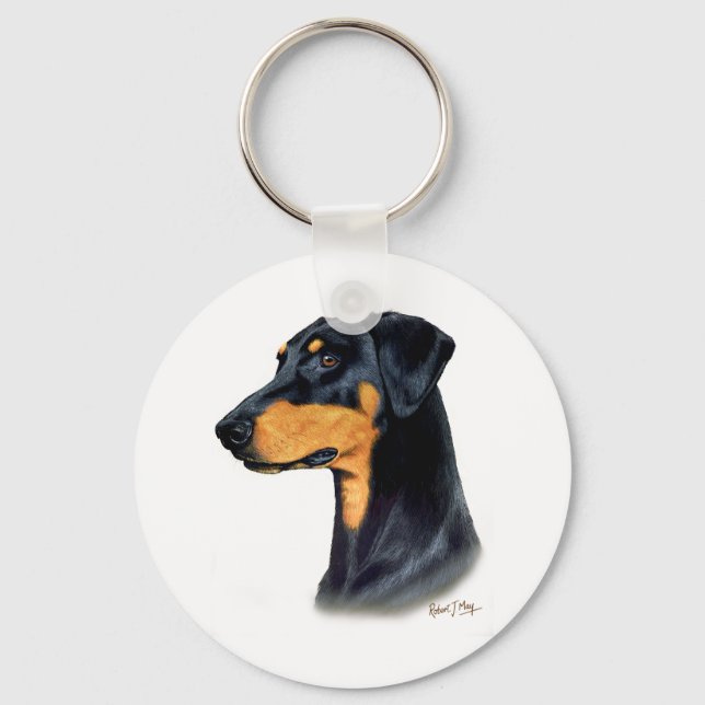 Doberman Pinscher Schlüsselanhänger (Vorderseite)