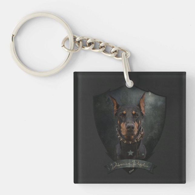 Doberman Pinscher Schlüsselanhänger (Vorderseite)