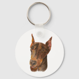 Doberman Pinscher Schlüsselanhänger Fob