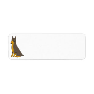 Doberman Pinscher Sitting Cartoon