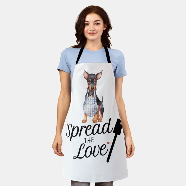 Doberman Pinscher spread die Liebe Schürze (Getragen)