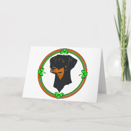 Doberman Pinscher St Patricks Karte