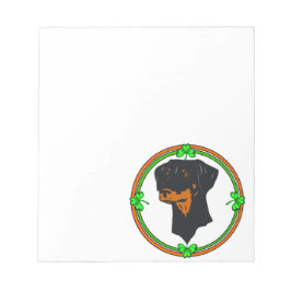 Doberman Pinscher St Patricks Notizblock