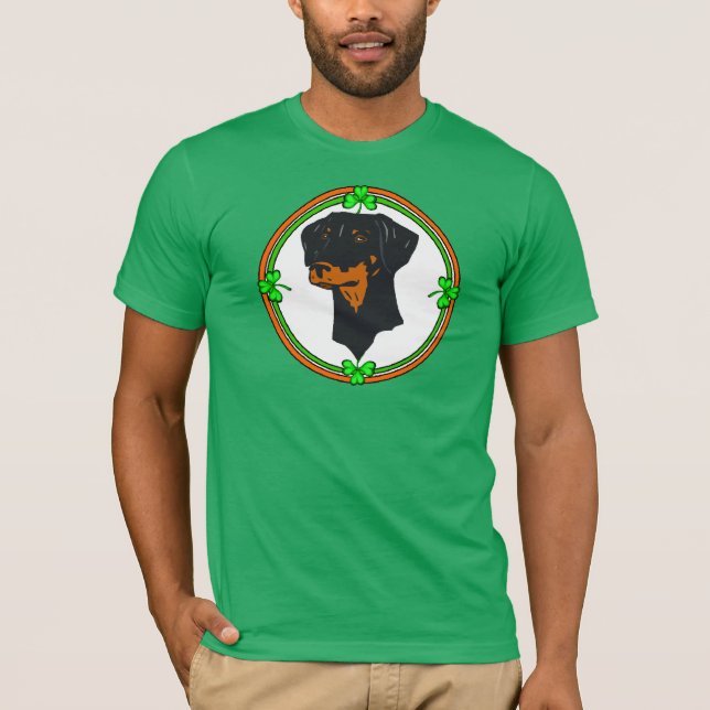 Doberman Pinscher St Patricks T-Shirt (Vorderseite)