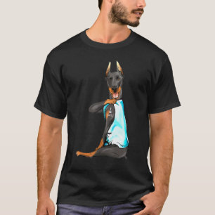 Doberman Pinscher Tattoos I Liebe Vater Vathers Da T-Shirt