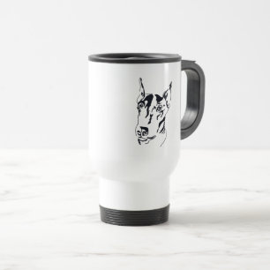 Doberman Pinscher Travel Mug Reisebecher