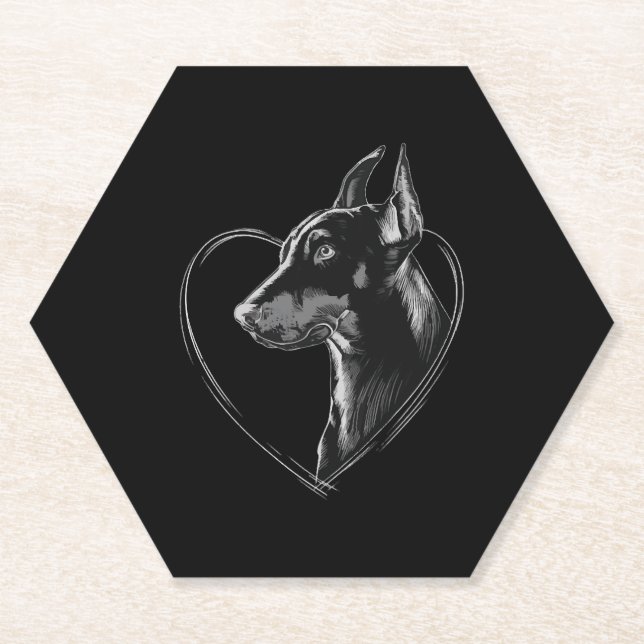 Doberman Pinscher Untersetzer (Vorderseite)