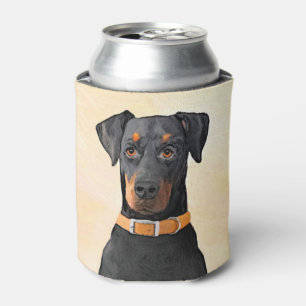 Doberman Pinscher Unzugeschnittene Malerei Origina Dosenkühler