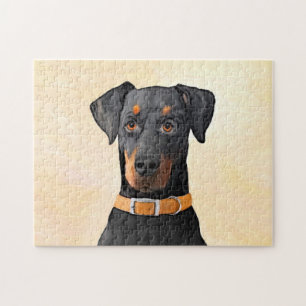 Doberman Pinscher Unzugeschnittene Malerei Origina Puzzle