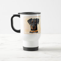 Doberman Pinscher Unzugeschnittene Malerei Origina
