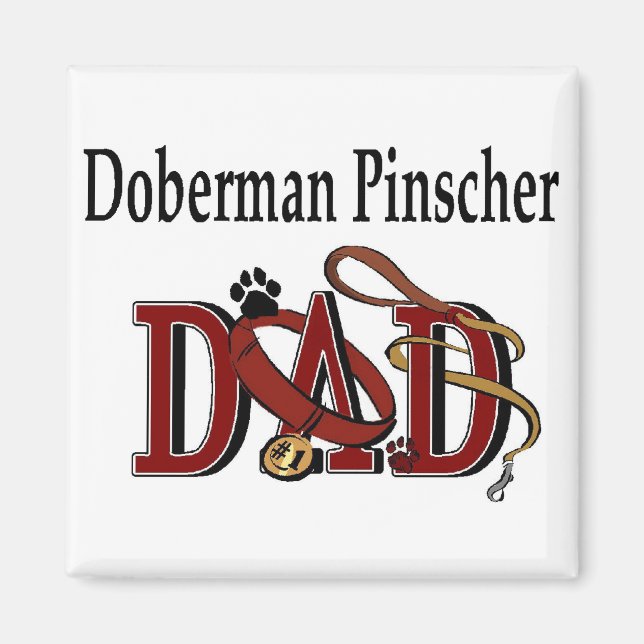 Doberman Pinscher VATER Gifts Magnet (Vorne)
