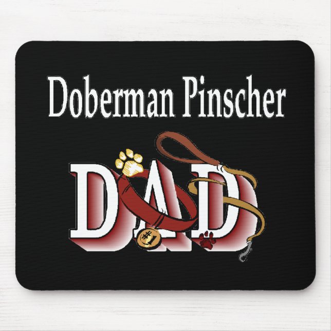 Doberman Pinscher VATER Gifts Mousepad (Vorne)