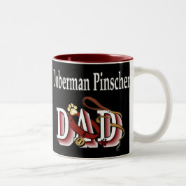 Doberman Pinscher VATER Gifts Zweifarbige Tasse