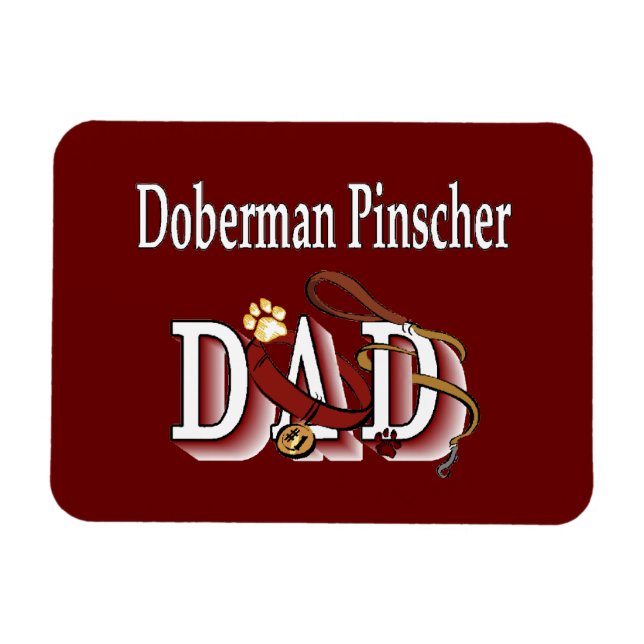 Doberman Pinscher Vater Magnet (Horizontal)
