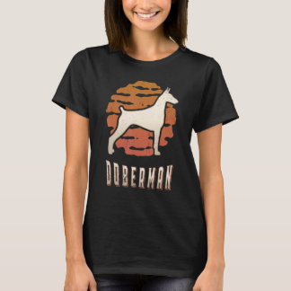 Doberman Pinscher Vintag Retro Classic Dog Sunset T-Shirt