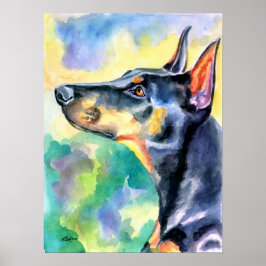 Doberman Pinscher Wall Print Poster