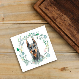 Doberman Pinscher Watercolor Keramik Tile Fliese