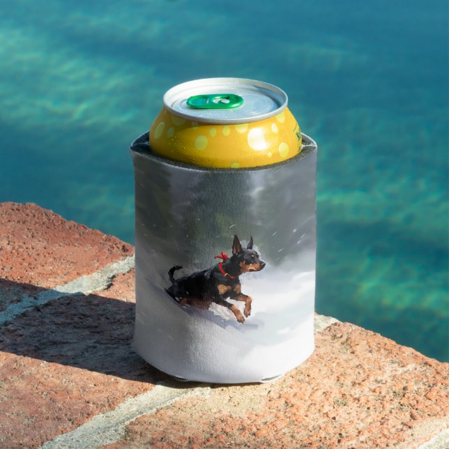 Doberman Pinscher Weihnachtsschnee Winter Dosenkühler (In Situ Pool)