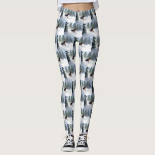 Doberman Pinscher Weihnachtsschnee Winter Leggings