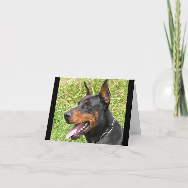 Doberman Pinscher Welpe Hund Blank-Karte Karte (Vorderseite)