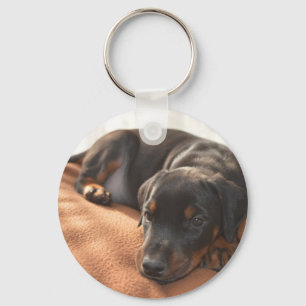 Doberman-Pinscher-Welpe Schlüsselanhänger