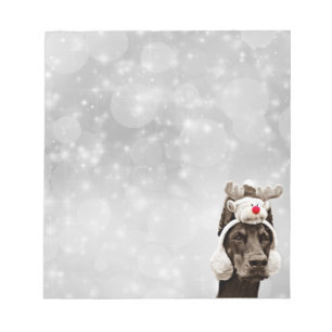 Doberman Pinscher Winter Portrait Notizblock