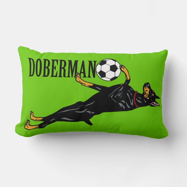 Doberman-Pinsel Lendenkissen (Vorderseite)