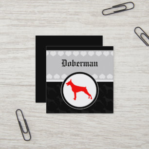 Doberman-Platz Quadratische Visitenkarte