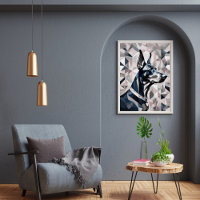 Doberman-Poster {BD-C2} monoton l geometrisch