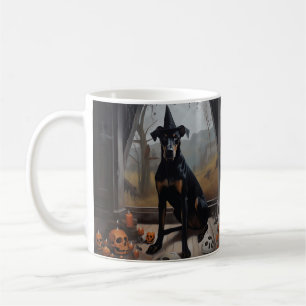 Doberman Pumpkins Halloween Beängstigend Kaffeetasse