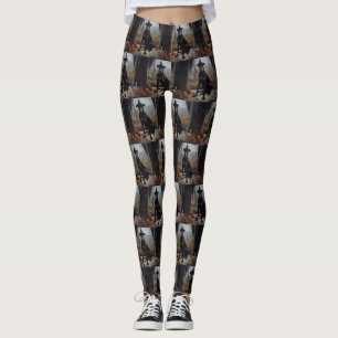 Doberman Pumpkins Halloween Beängstigend Leggings
