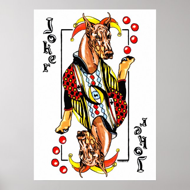Doberman Red Joker Poster (Vorne)