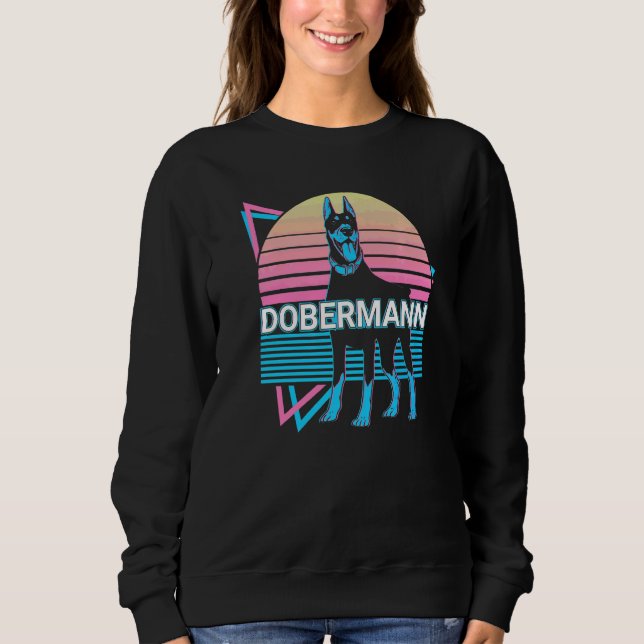 Doberman Retro   Sweatshirt (Vorderseite)