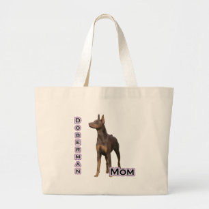 Doberman(Rost) Mama 4 Jumbo Stoffbeutel