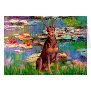 Doberman (rot) - Lilies 2