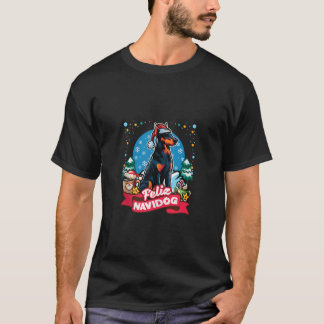 Doberman Santa Claus Kaffee Tasse Frohe Weihnachte T-Shirt