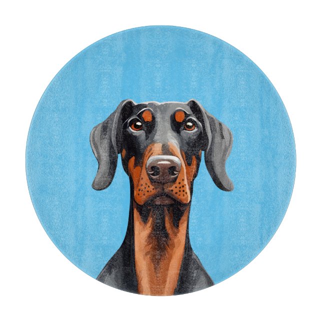 Doberman Schneidebrett (Vorderseite)
