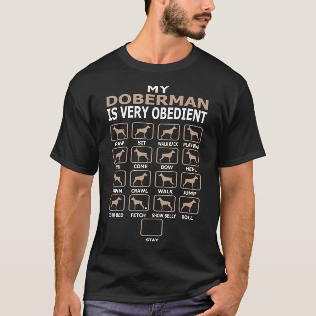 Doberman Sehr gehorsames Haustier T-Shirt (Vorderseite)