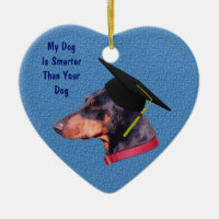 Doberman Smarter Funny Dog Ornament