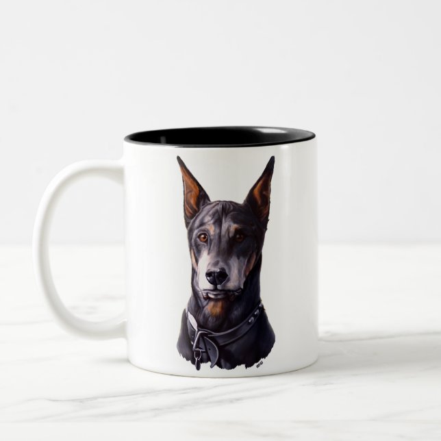 Doberman Tasse Kaffee Cup Doberman Pinscher Cup (Links)