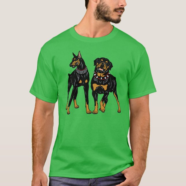Doberman und Rotweiler T-Shirt (Vorderseite)