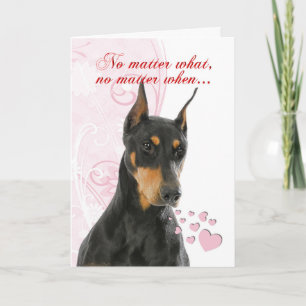 Doberman Valentine's Day Card Feiertagskarte