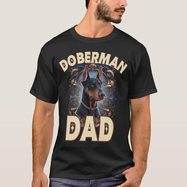 DOBERMAN VATER cooler Hundeelternteil T-Shirt (Vorderseite)