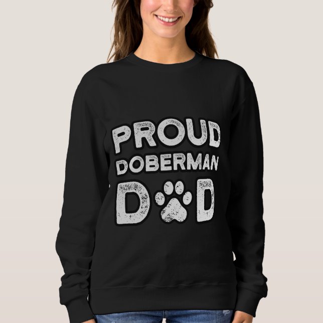 Doberman Vater Proud Dog Papa Sweatshirt (Vorderseite)