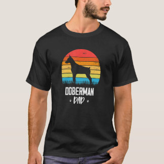Doberman Vater Retro Vintag T-Shirt
