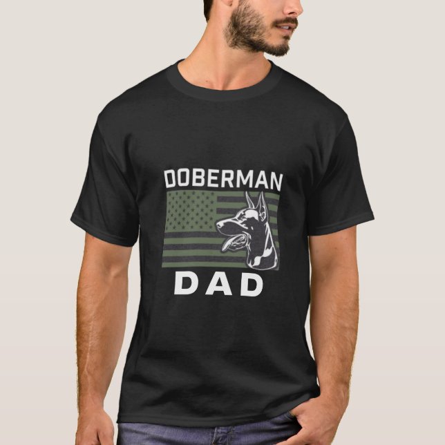 Doberman Vater Shirt, Doberman für Männer, Hundeli T-Shirt (Vorderseite)
