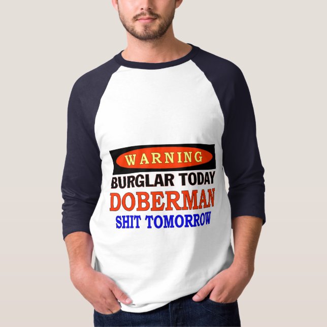 DOBERMAN WARNING T-Shirt (Vorderseite)