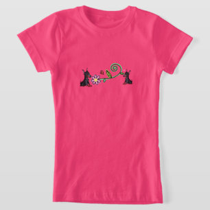 Doberman Welpen und Blume T - Shirt